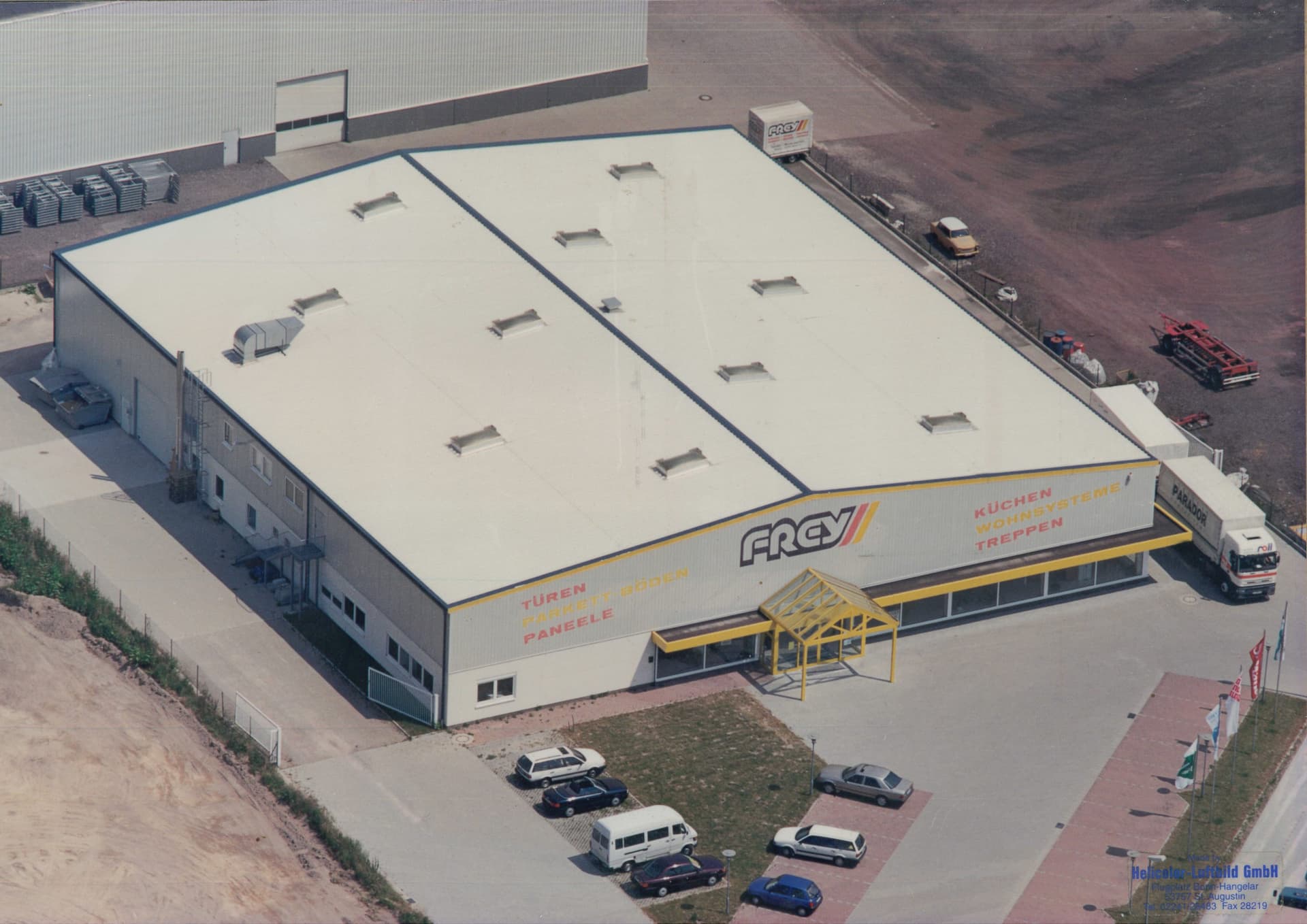 Luftbildaufnahme des Ausstellungszentrums Kandel vom 4. Juni 1997, drei Jahre nach der Eröffnung.
